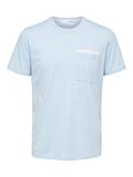 Selected MÉLANGE DE COTON BIO T-SHIRT, Ballad Blue, highres - 16079049_BalladBlue_842301_001.jpg