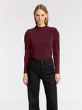 Selected DRAPED LONG SLEEVED TOP, Zinfandel, highres - 16097308_Zinfandel_003.jpg