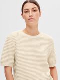 Selected SHORT-SLEEVED KNITTED TOP, Birch, highres - 16093036_Birch_006.jpg