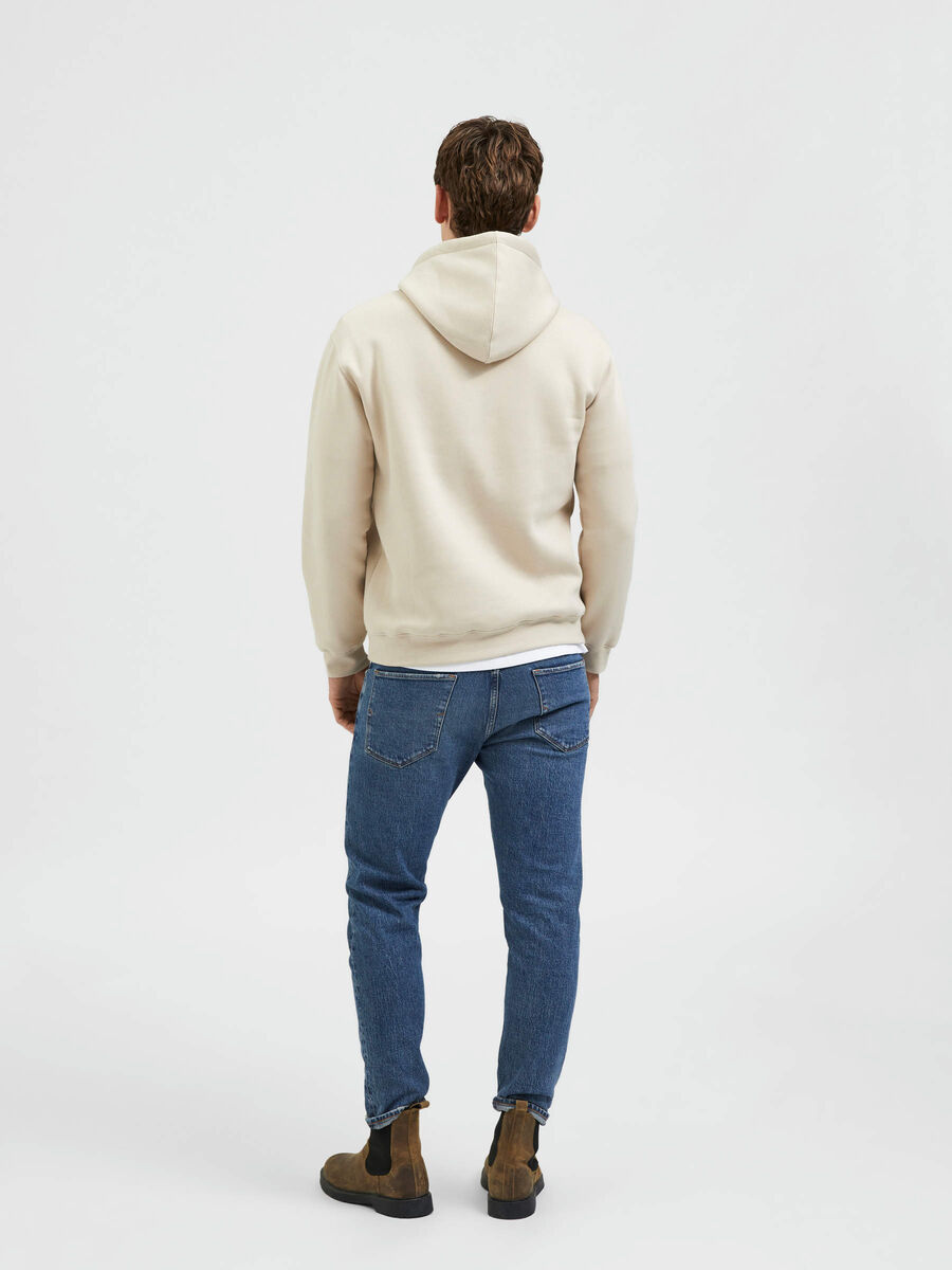 Selected LONG SLEEVED HOODIE, Oatmeal, highres - 16085886_Oatmeal_004.jpg