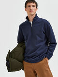 Selected ZIP-UP FLEECE PULLOVER, Sky Captain, highres - 16086359_SkyCaptain_008.jpg