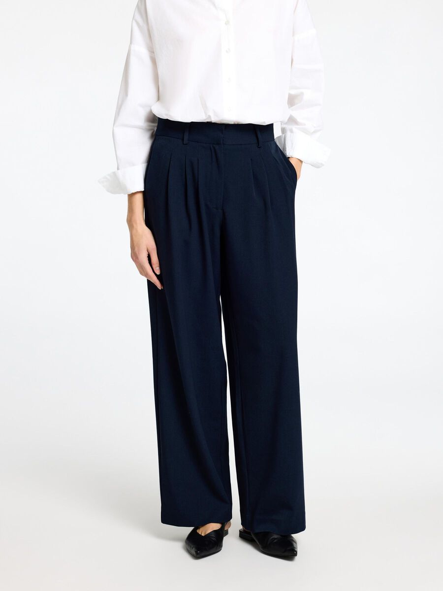 Selected PLEATED VISCOSE BLEND TROUSERS, Dark Sapphire, highres - 16097976_DarkSapphire_003.jpg
