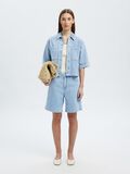 Selected HIGH WAISTED DENIM SHORTS, Light Blue Denim, highres - 16099248_LightBlueDenim_008.jpg