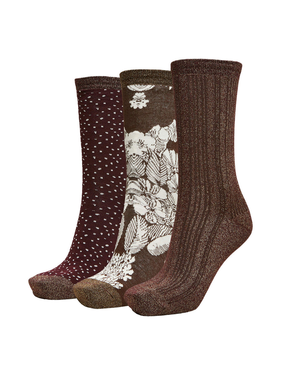 Selected 3ER-PACK SOFTVISKOSE SOCKEN, Coffee Bean, highres - 16079126_CoffeeBean_844523_001.jpg