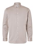 Selected LONG-SLEEVED SLIM FIT SHIRT, Pure Cashmere, highres - 16080200_PureCashmere_001.jpg