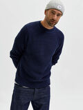 Selected CREW NECK KNITTED PULLOVER, Navy Blazer, highres - 16082448_NavyBlazer_901178_008.jpg