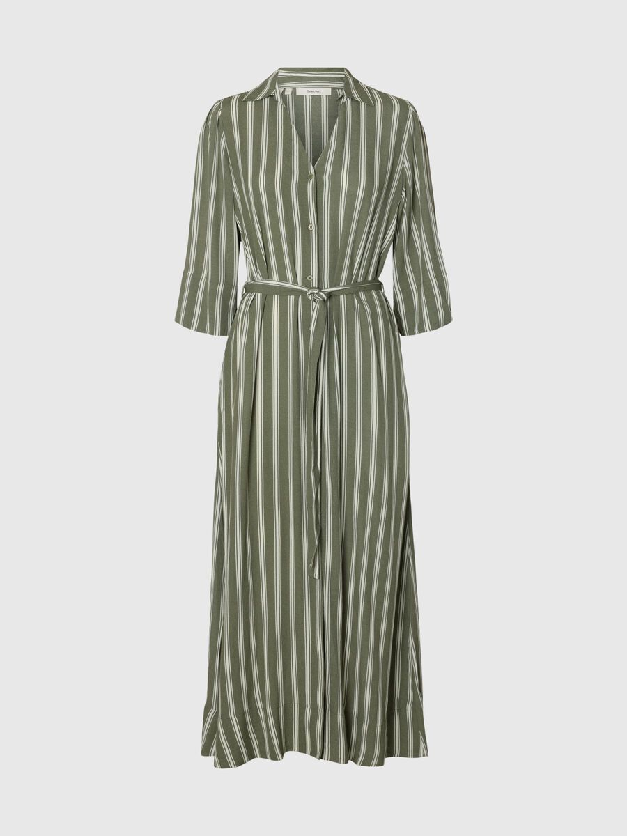 Selected VISCOSE ROBE LONGUE, Deep Lichen Green, highres - 16100198_DeepLichenGreen_1239576_001.jpg