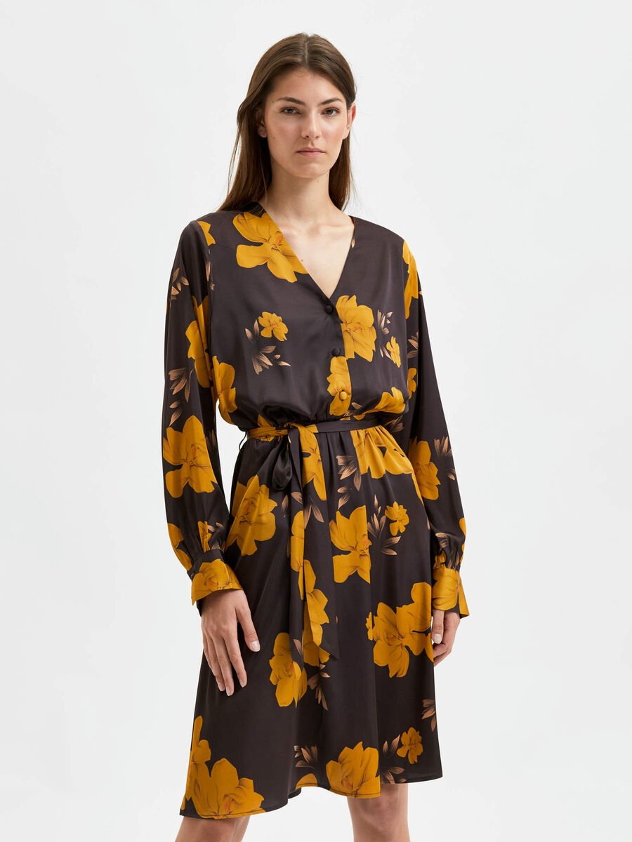 Selected ESTAMPADO FLORAL VESTIDO MINI, Black, highres - 16085351_Black_945990_003.jpg