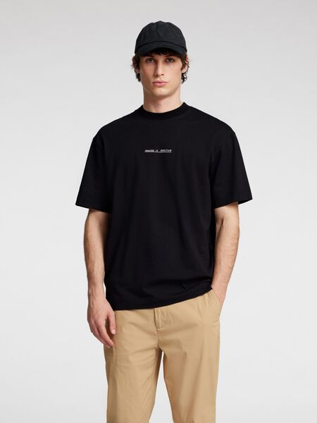 Selected PRINTED T-SHIRT, Black, highres - 16096795_Black_003.jpg
