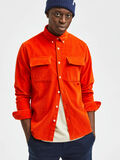 Selected BUTTON DOWN CORDUROY SHIRT, Pureed Pumpkin, highres - 16082684_PureedPumpkin_008.jpg