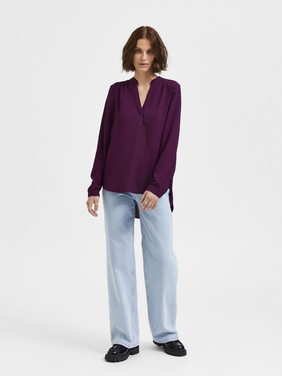 Selected LONG-SLEEVED BLOUSE, Potent Purple, highres - 16079688_PotentPurple_005.jpg