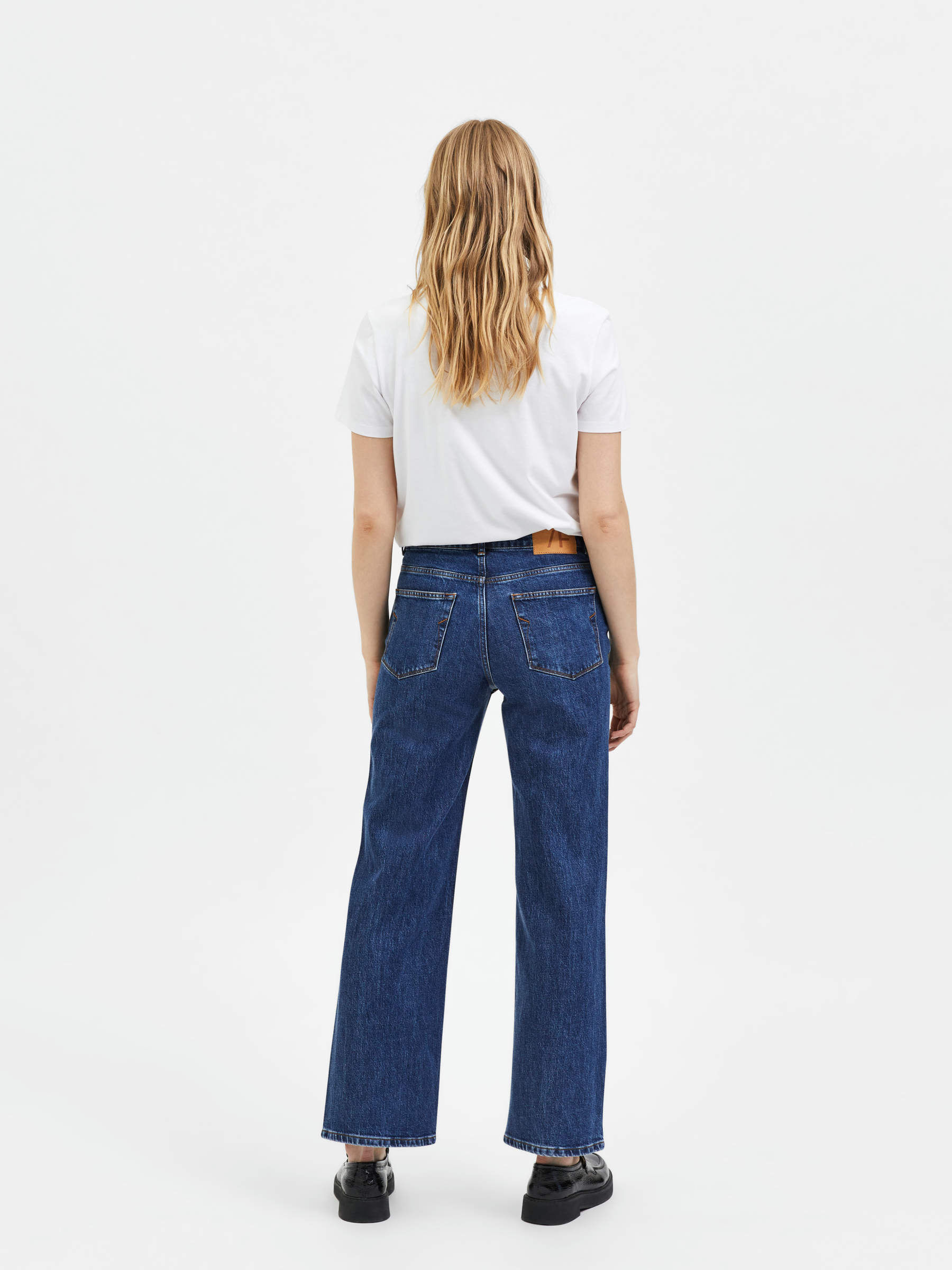 HIGH WAIST WIDE FIT JEANS (Blue 