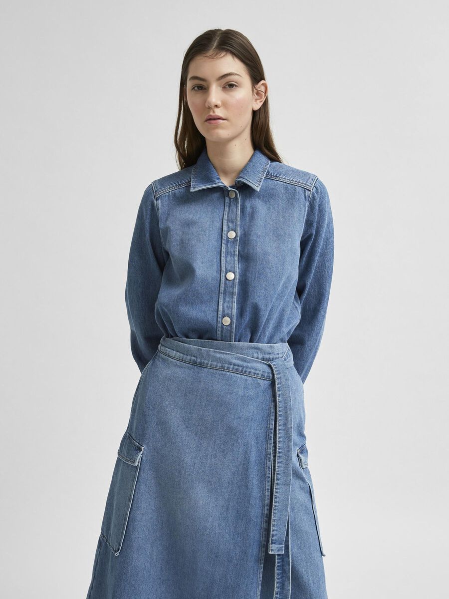 Selected RIGID MID WEIGHT DENIM SHIRT, Medium Blue Denim, highres - 16077006_MediumBlueDenim_003.jpg