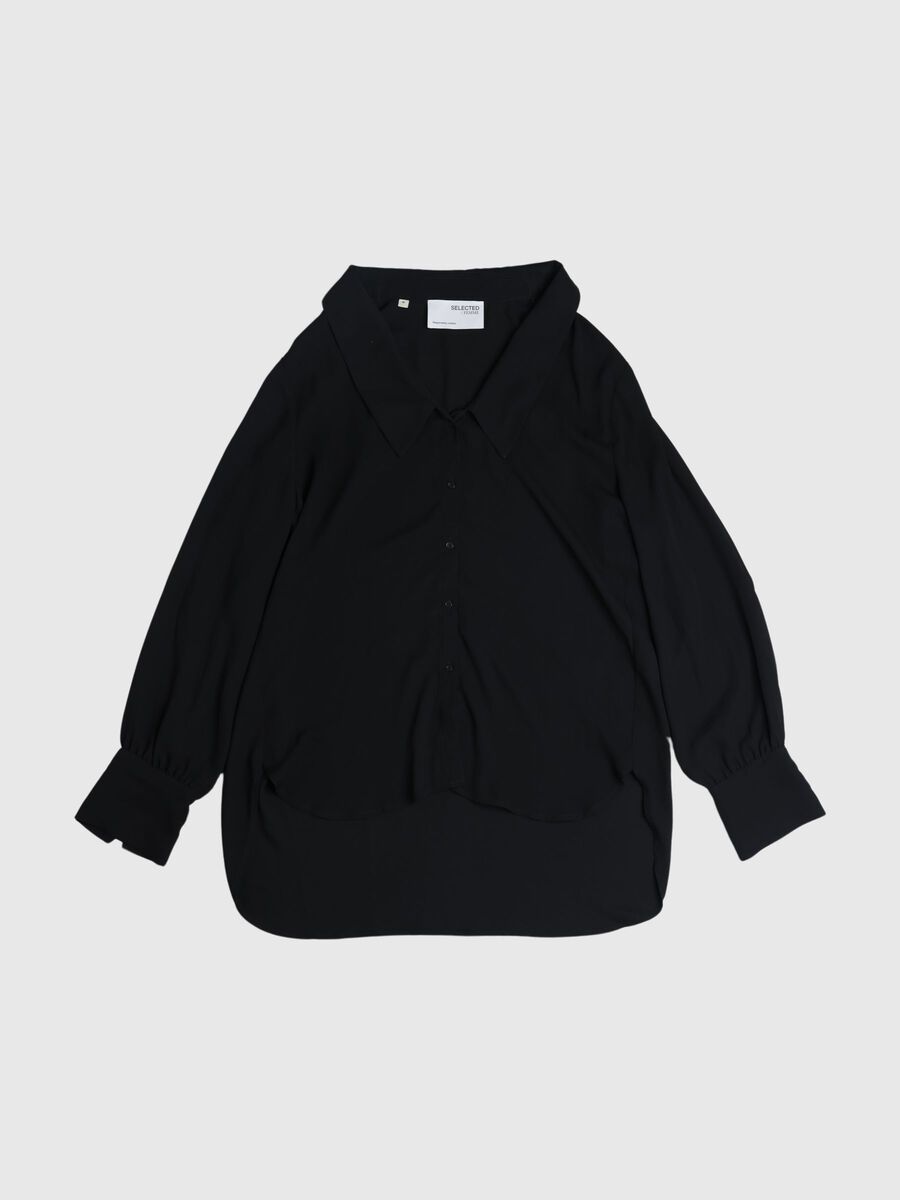 Selected V-NECK - SHIRT, Black, highres - 80000175_Black_001.jpg