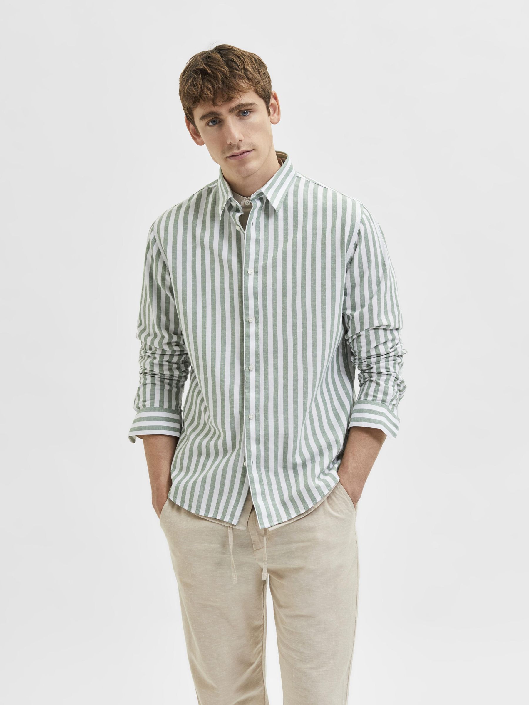 Linen cotton blend shirt