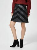 Selected LEATHER AND SUEDE MIX - SKIRT, Black, highres - 16059303_Black_003.jpg