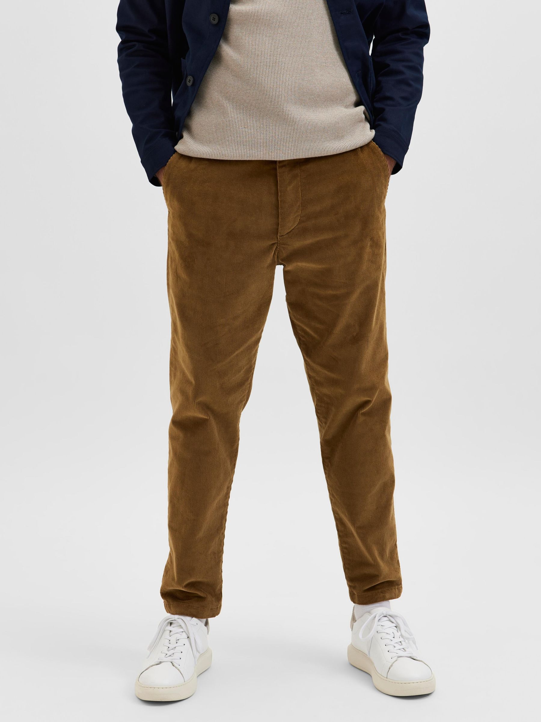 CORDUROY PANTALONES Cafe SELECTED HOMME