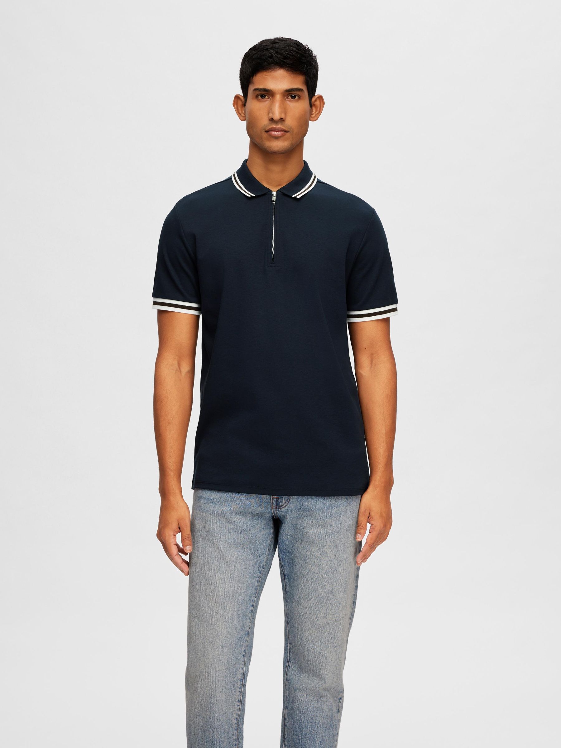 Polo fermeture eclair homme outlet