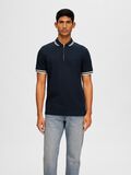 Selected ZIPPED POLO SHIRT, Sky Captain, highres - 16092572_SkyCaptain_003.jpg