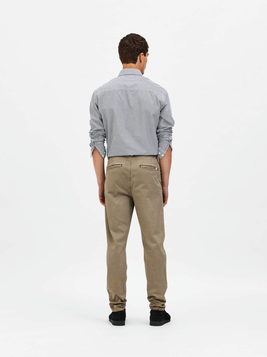 Selected 172 SLIM TAPERED FIT TROUSERS, Brindle, highres - 16086437_Brindle_004.jpg