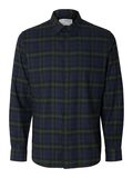 Selected FLANNEL SHIRT, Dark Navy, highres - 16091358_DarkNavy_1058515_001.jpg