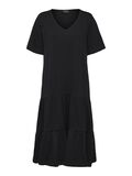 Selected ORGANIC COTTON JERSEY DRESS, Black, highres - 16077152_Black_001.jpg