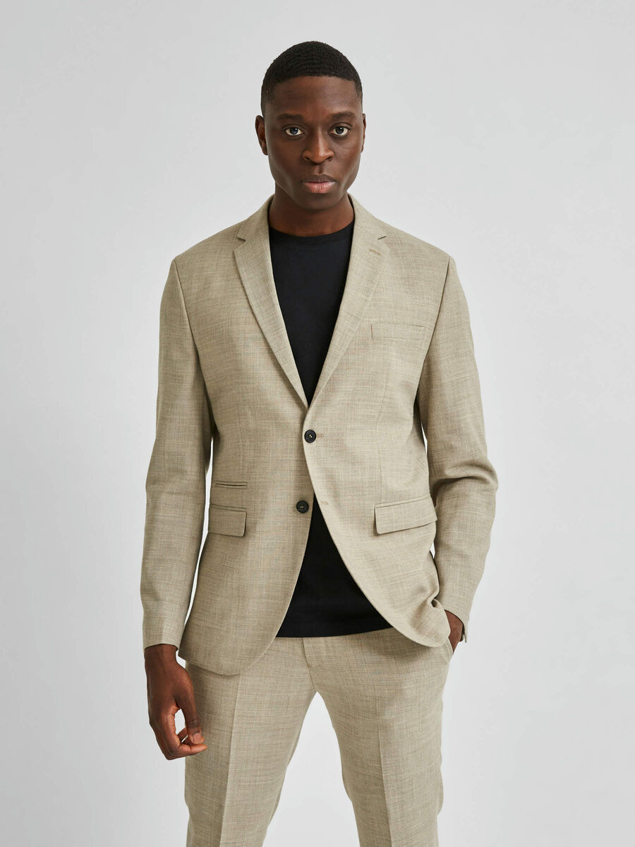 Selected LET ENKELTRADET BLAZER, Sand, highres - 16079926_Sand_003.jpg