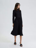 Selected PIQUÉ ROBE MI-LONGUE, Black, highres - 16082655_Black_003.jpg