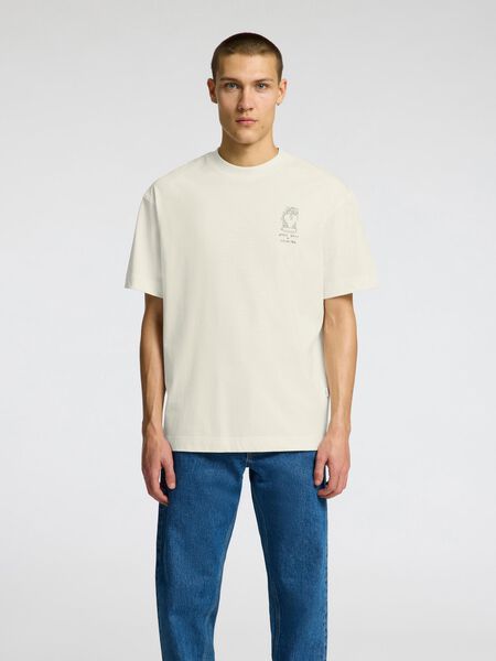 Selected PRINTED T-SHIRT, Egret, highres - 16096795_Egret_003.jpg
