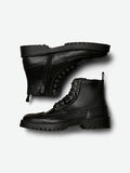 Selected LEATHER BROGUE BOOTS, Black, highres - 16075857_Black_005.jpg