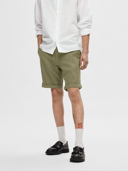 Selected DEHNBARE BAUMWOLL SHORTS, Burnt Olive, highres - 16092357_BurntOlive_1077240_003.jpg