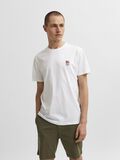 Selected ORGANIC COTTON CHEST EMBROIDERY T-SHIRT, Bright White, highres - 16079041_BrightWhite_842240_003.jpg