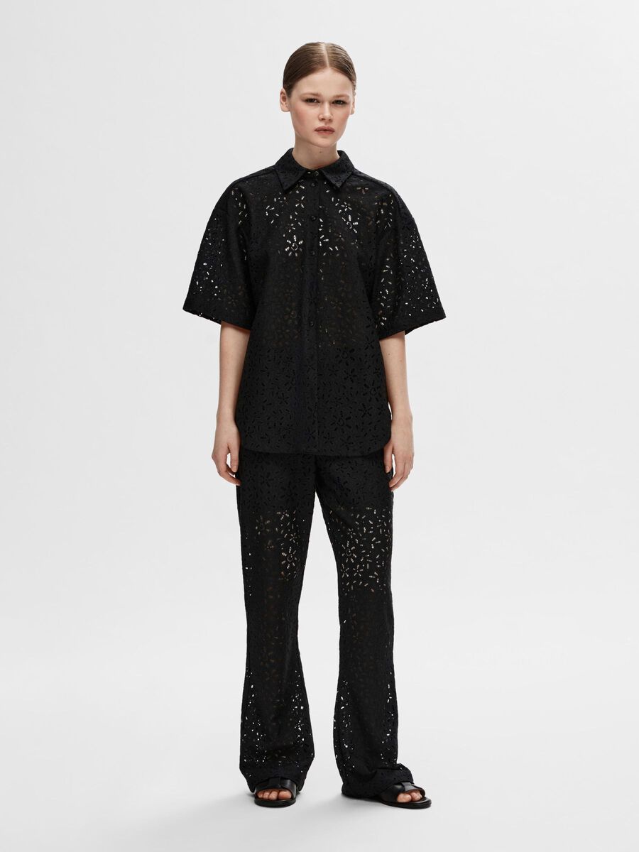 Selected OVERSIZED LACE SHIRT, Black, highres - 16093171_Black_005.jpg