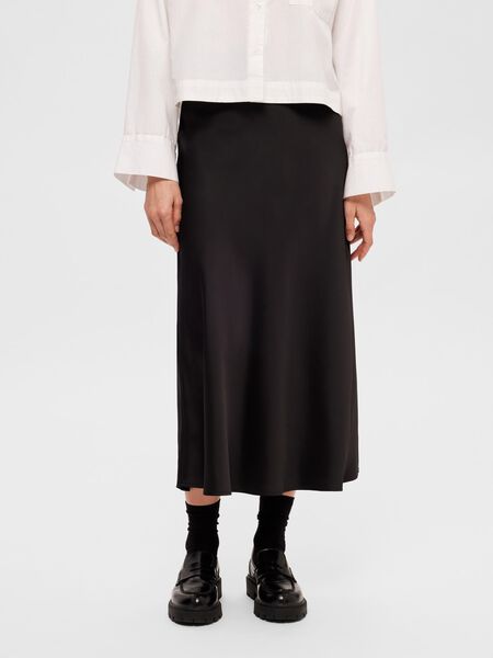 Selected SATIN MIDIROCK, Black, highres - 16091486_Black_003.jpg