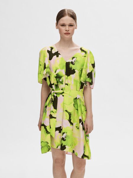 Selected IMPRIMÉ MINI-ROBE, Lime Green, highres - 16093198_LimeGreen_1091767_003.jpg