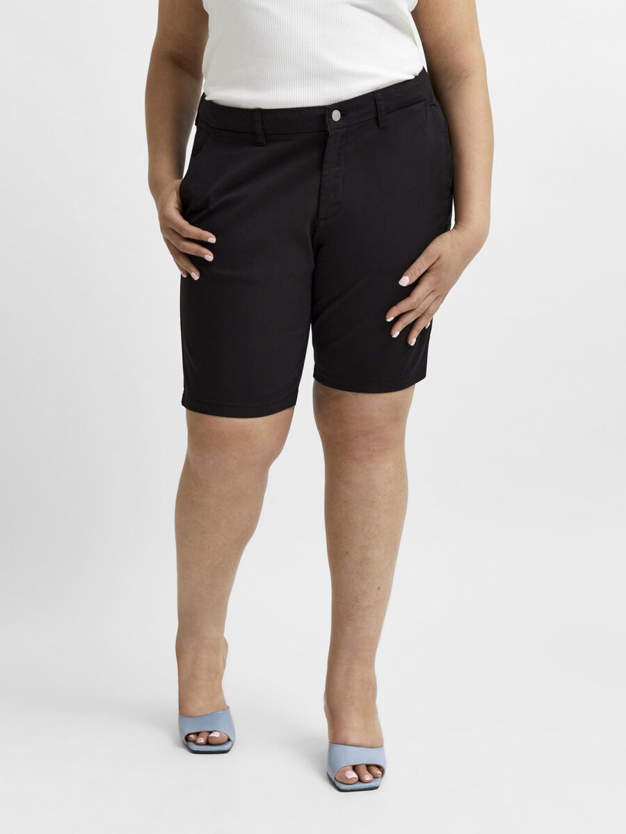 Selected CURVE ØKOLOGISK BOMULD CHINO SHORTS, Black, highres - 16080410_Black_003.jpg