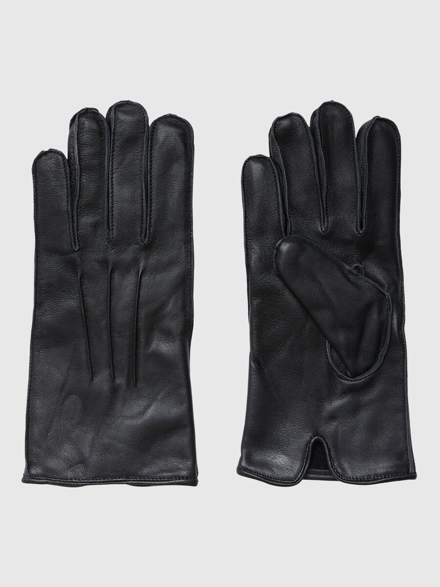 Selected CUIR GANTS, Black, highres - 16075391_Black_001.jpg