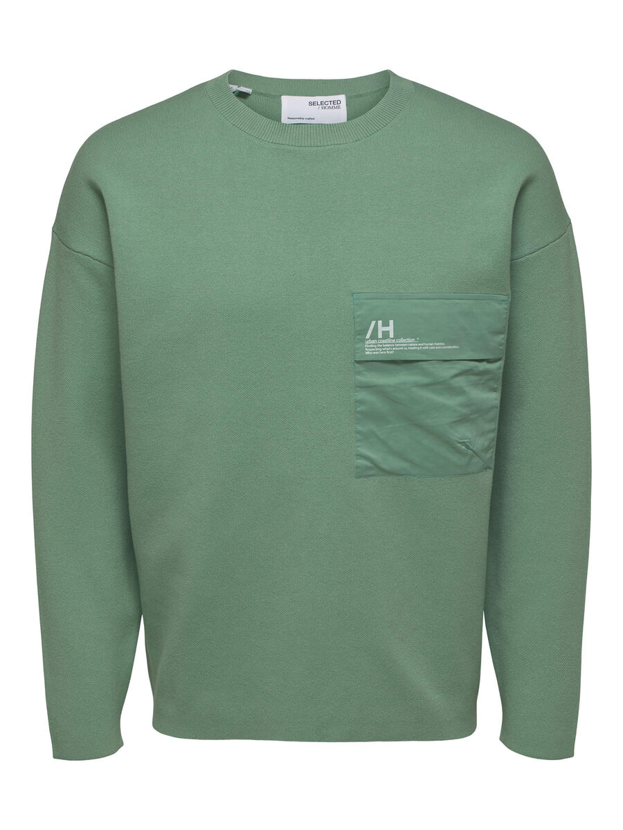 Selected RELAXED FIT PULLOVER, Granite Green, highres - 16083887_GraniteGreen_001.jpg