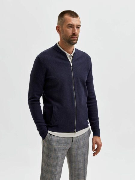 Selected ZIP-UP KNITTED CARDIGAN, Sky Captain, highres - 16082742_SkyCaptain_904055_003.jpg