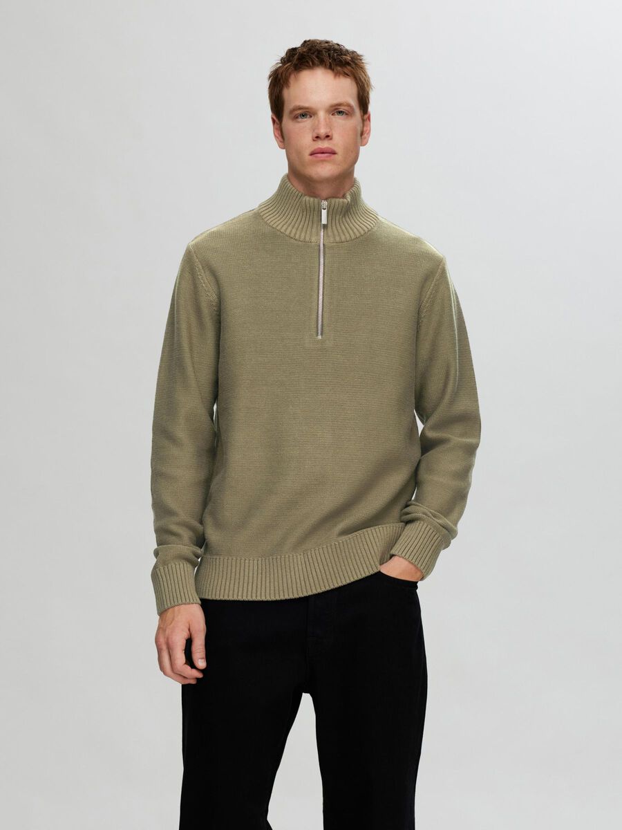 Selected HALF-ZIP PULLOVER, Kalamata, highres - 16092550_Kalamata_003.jpg