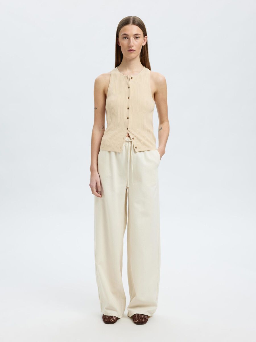 Selected KNITTED SLEEVELESS TOP, Birch, highres - 16097536_Birch_005.jpg