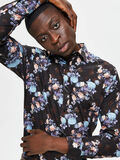 Selected SLIM FIT FLORAL PRINT - SHIRT, Black, highres - 16075672_Black_790838_008.jpg