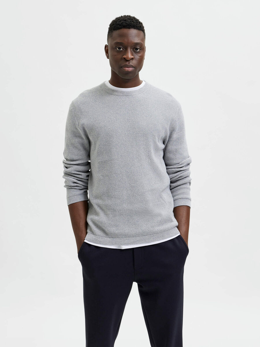 Selected ORGANIC COTTON PULLOVER, Tradewinds, highres - 16079776_Tradewinds_853674_003.jpg