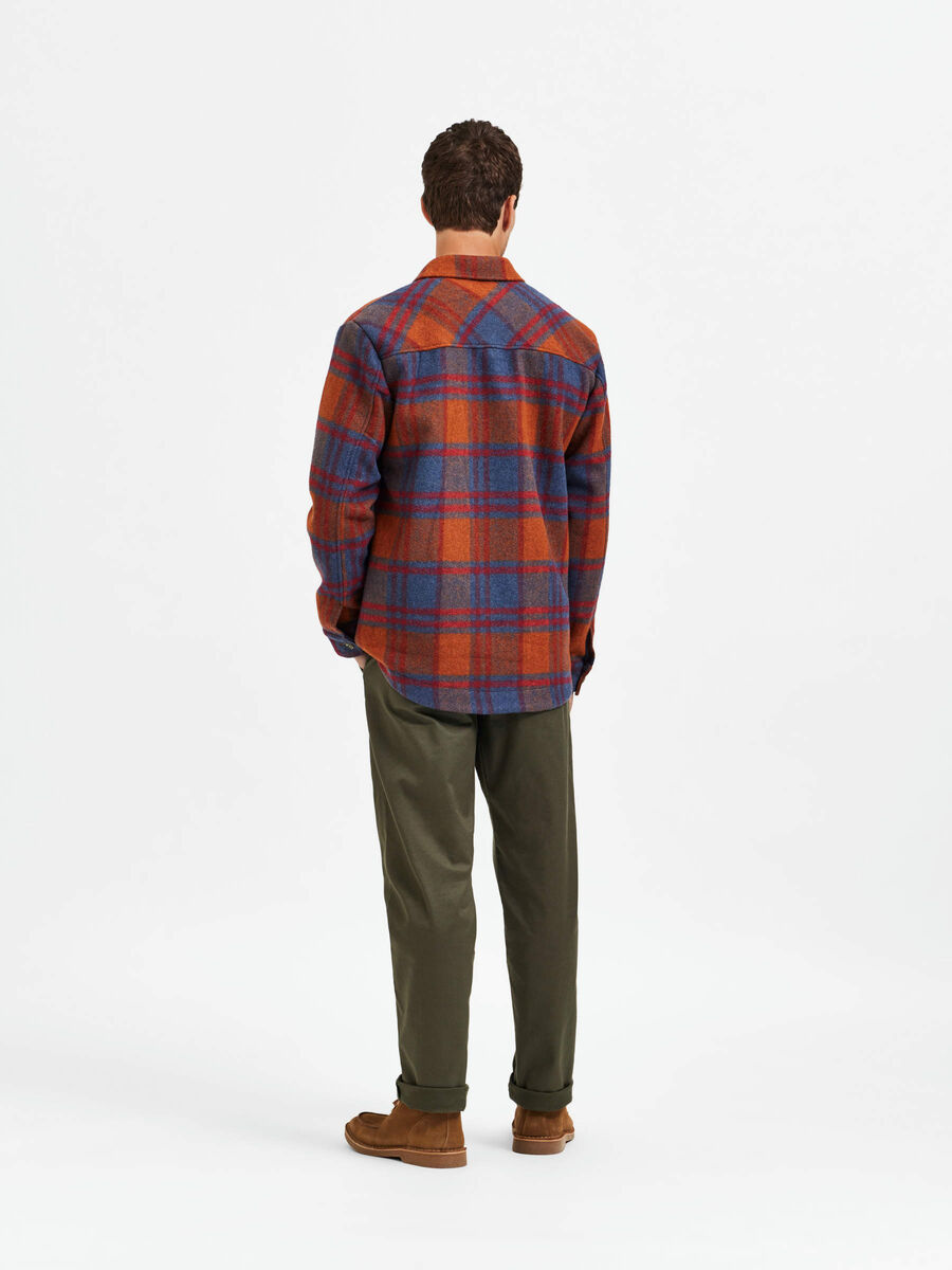 Selected PLAID OVERSHIRT, Bombay Brown, highres - 16085159_BombayBrown_941684_004.jpg