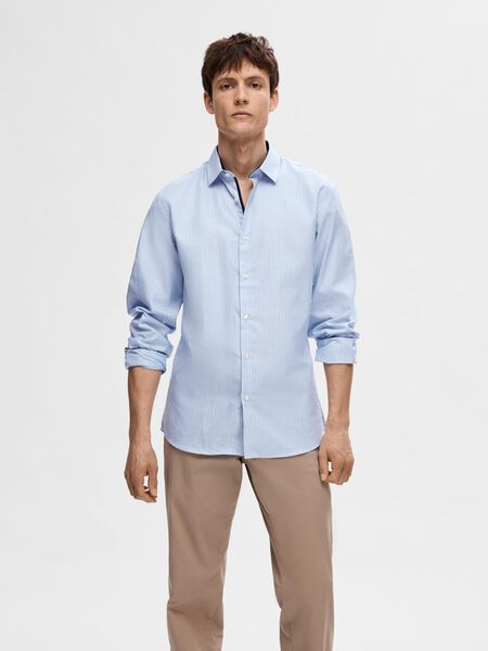 Selected SLIM FIT SHIRT, Sky Blue, highres - 16058640_SkyBlue_675326_003.jpg