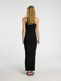 Selected RIBBED COTTON MAXI DRESS, Black, highres - 16096505_Black_004.jpg