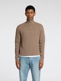 Selected HALF-ZIP JUMPER, Greige, highres - 16092601_Greige_003.jpg