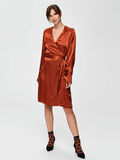 Selected SATIN WRAP - MINI DRESS, Ginger Bread, highres - 16070555_GingerBread_005.jpg