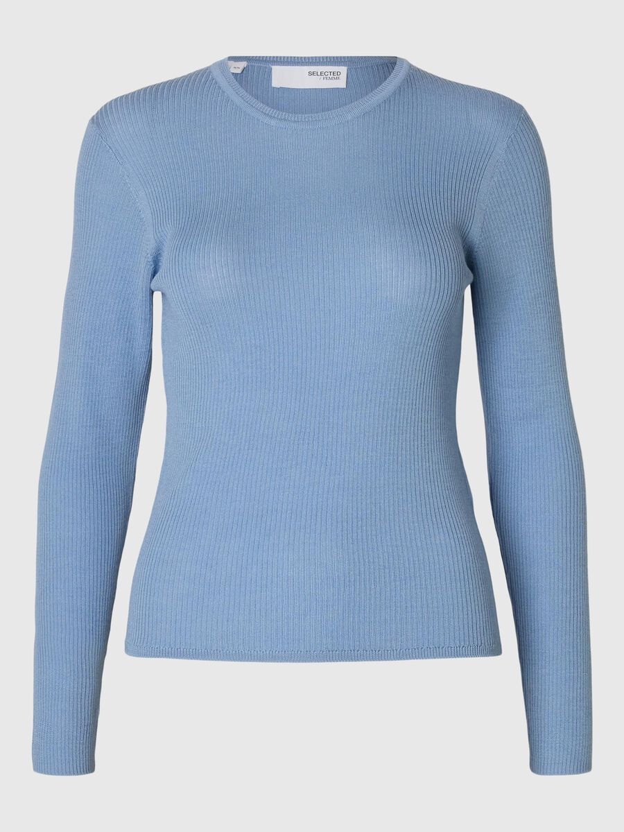 Selected WOOL BLEND LONG SLEEVED TOP, Endless Sky, highres - 16094726_EndlessSky_001.jpg