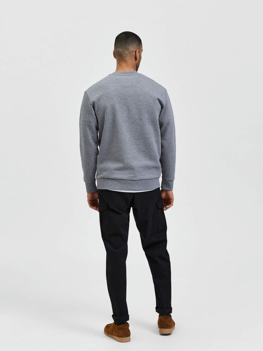 Selected CASUAL SWEATSHIRT, Medium Grey Melange, highres - 16085287_MediumGreyMelange_004.jpg